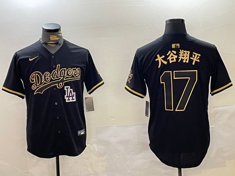 Men Los Angeles Dodgers #17 Ohtani Black Game 2024 Nike MLB Jersey style 10298->los angeles dodgers->MLB Jersey